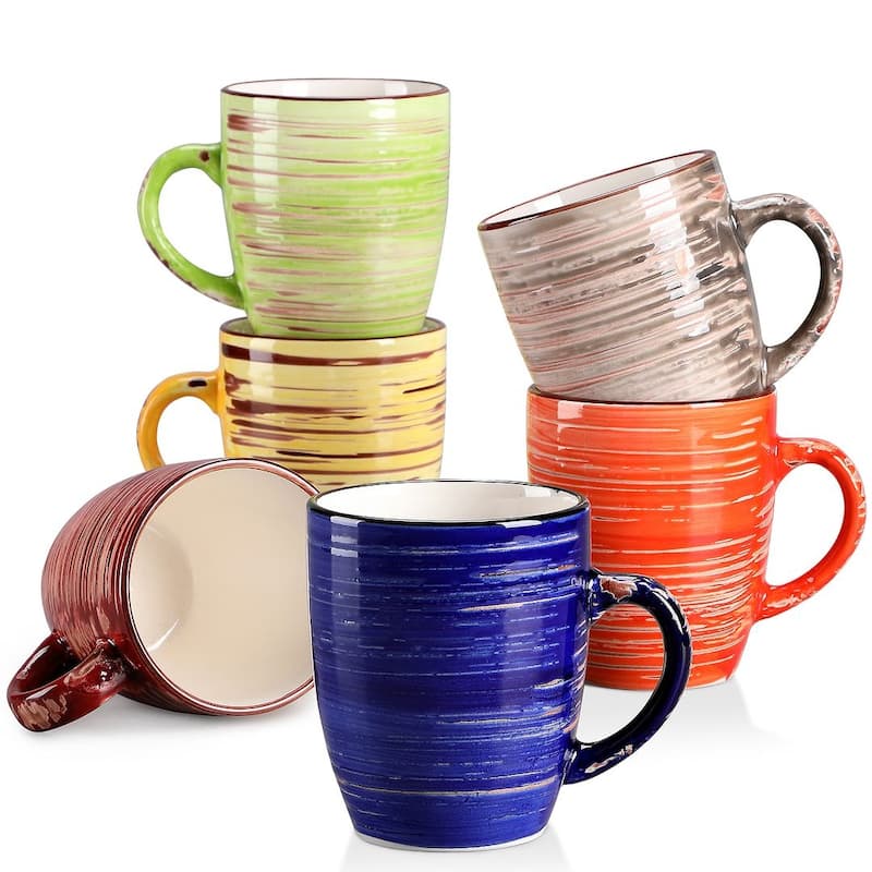 vancasso Albero 6-piece 13 Oz. Stoneware Coffee Mug