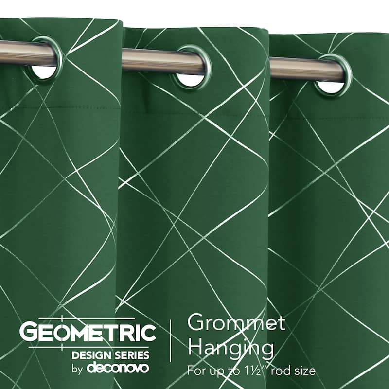 Deconovo 52 Inch Geometric Print Curtain Panel Pair(2 Panel)