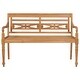 preview thumbnail 3 of 8, vidaXL Batavia Bench with Anthracite Cushion 59.1" Solid Teak Wood