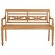 preview thumbnail 3 of 8, vidaXL Batavia Bench with Beige Cushion 47.2" Solid Teak Wood