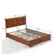 preview thumbnail 22 of 28, Classic steamed bread shaped backrest, metal frame, solid wood ribs, with four storage drawers, sponge soft bag