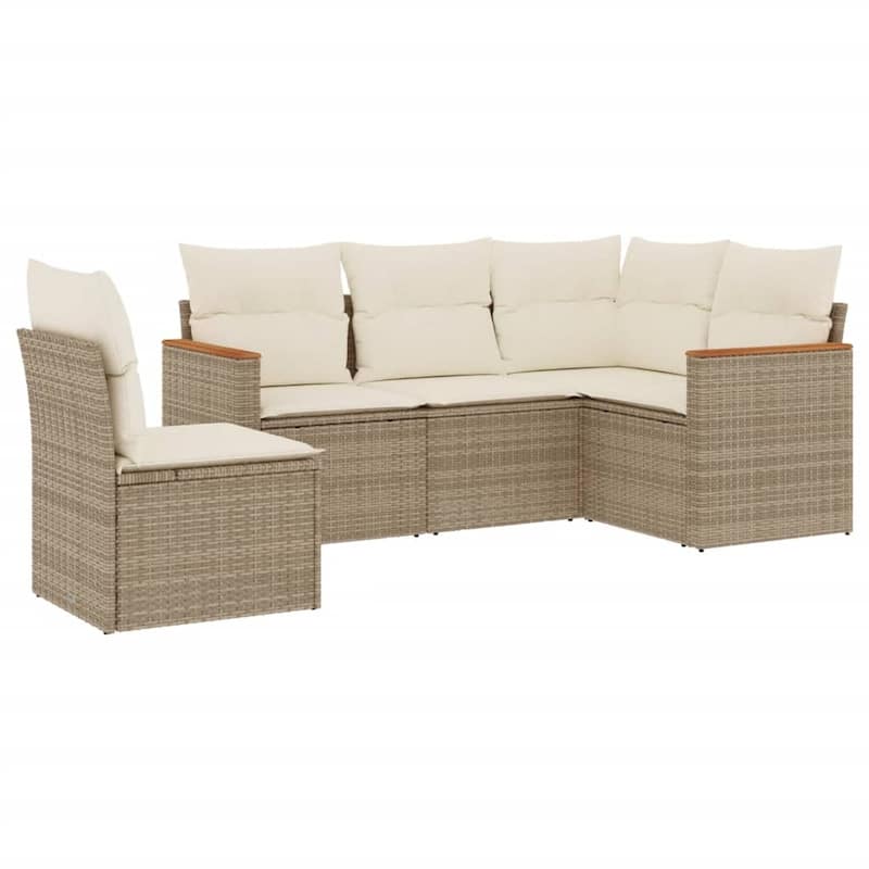 vidaXL Garden Sofa Set Black