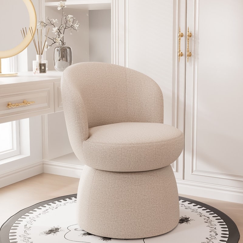 Swivel Modern Accent Chair, Armless Barrel Chairs for Living Room