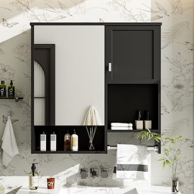29'' x 28'' Modern Wall Mounted Bathroom Cabinet, Bathroom Wall Storage Cabinet with Mirror