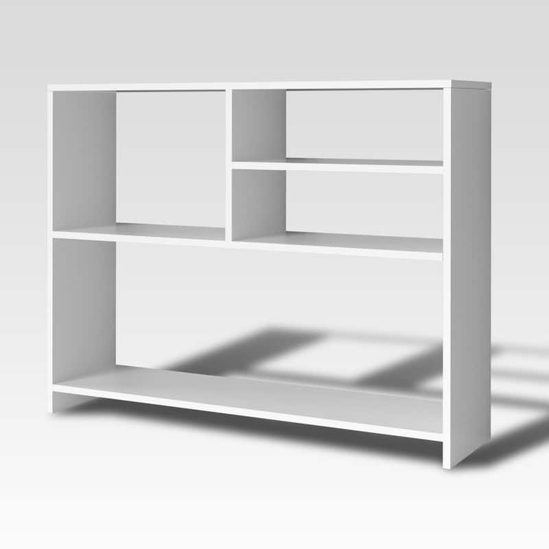 Desktop Shelf Bookshelf Storage for College Dorm Office Home, White
