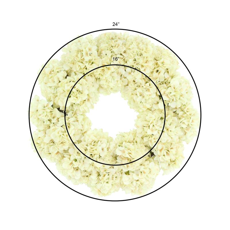 24" Hydrangea Wreath