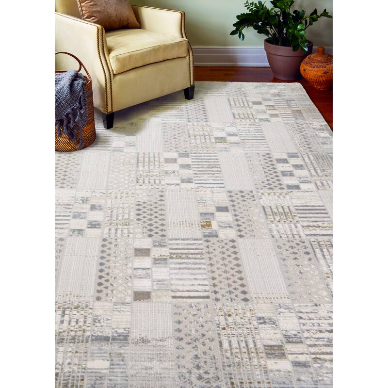 Bashian Beau Iv/Beige Transitional Area Rug