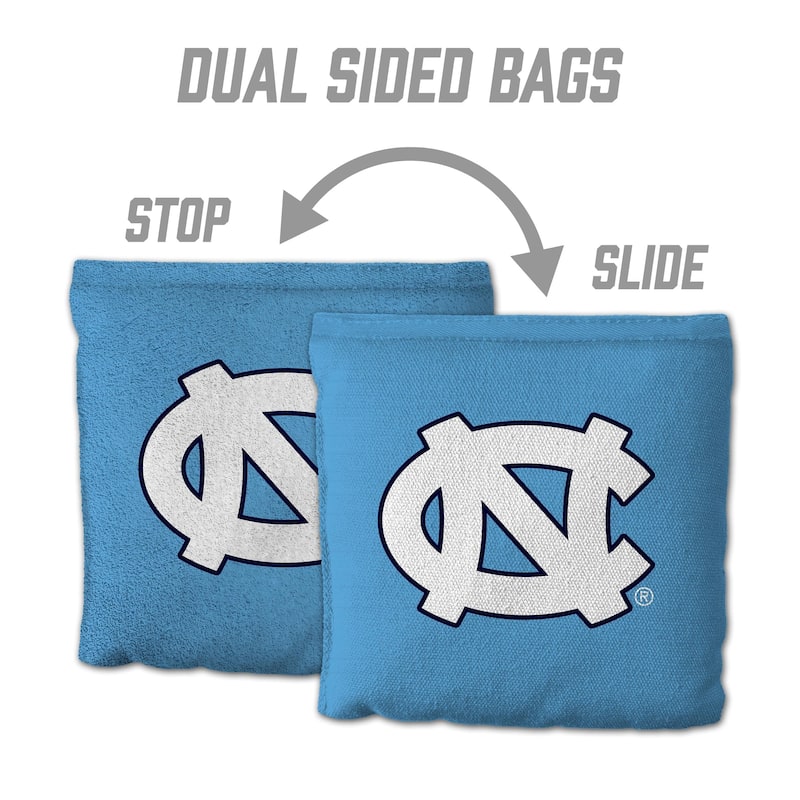 North Carolina NCAA Dual Sided Pro Stop & Slide Cornhole Bags