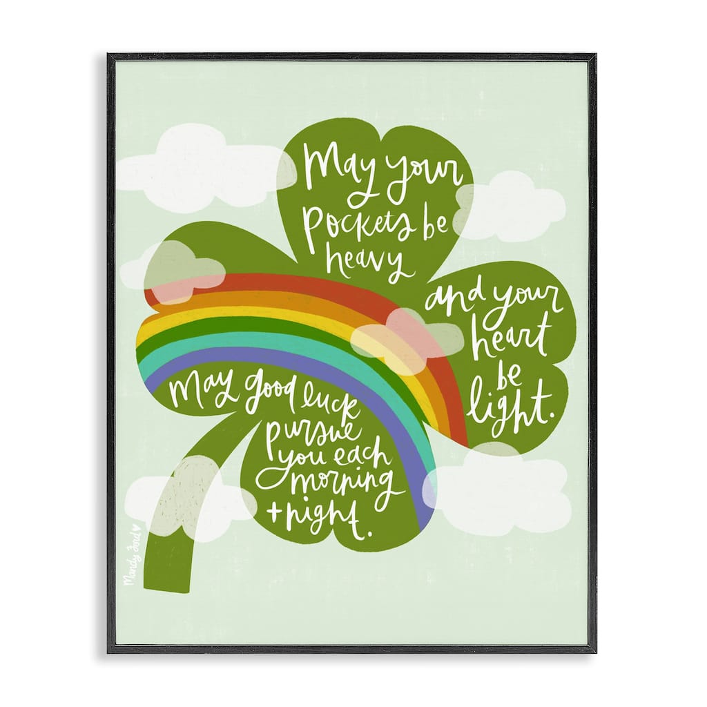Stupell Uplifting Good Luck Rhyme Framed Giclee Art Design By Mandy Ford Art + Illustration