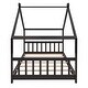 preview thumbnail 7 of 21, Twin Size House Bed Wood Bed Kids Bed with Playhouse Design