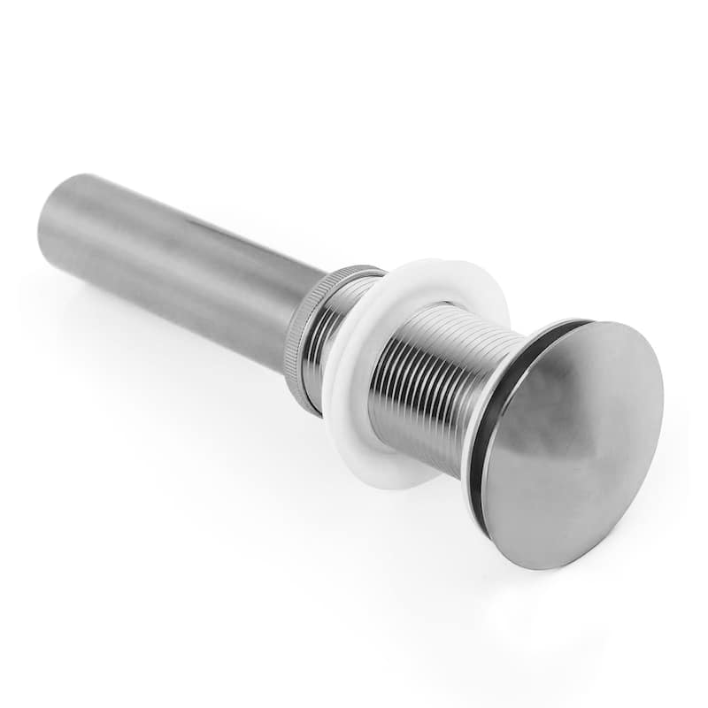 Bathroom Sink Single Handle Faucet with Pop-Up Drain (No Overflow)