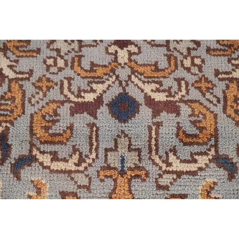 Heriz Serapi Indian Octagon Area Rug Hand-knotted Wool Carpet - 6'0"x 6'1"