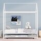 preview thumbnail 2 of 24, Metal Twin Size Kids House Bed with Trundle