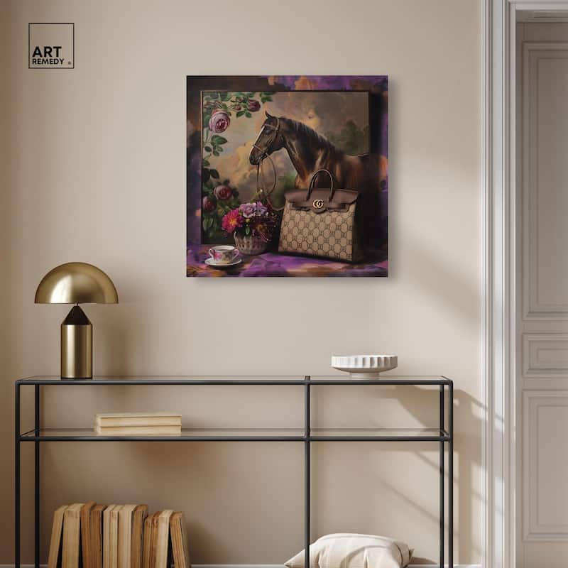 Fanciful Horse Portrait Canvas by Art Remedy, Gallery Wrapped