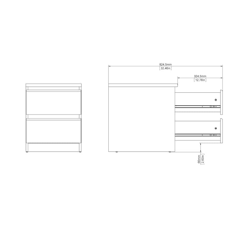 Porch & Den McKellingon Contemporary 2-drawer Nightstand