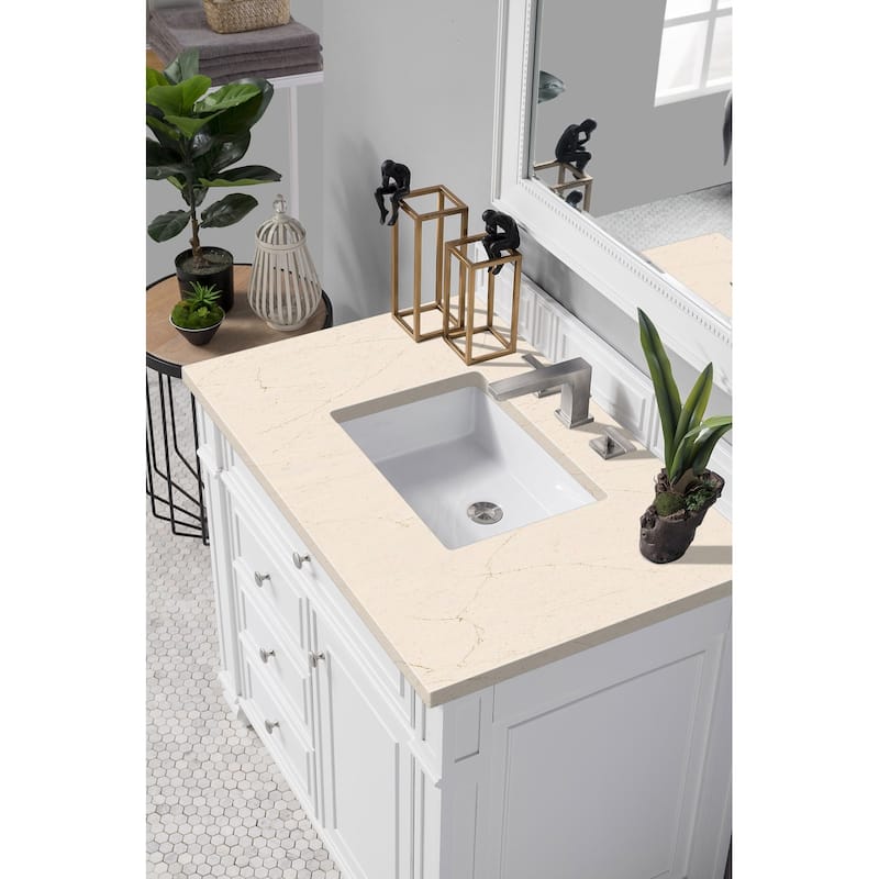 James Martin Vanities Bristol 36" Single Vanity, Bright White