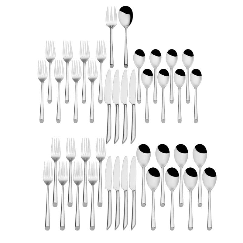 Towle Living Wave 42 Piece Forged Stainless Steel Flatware Set