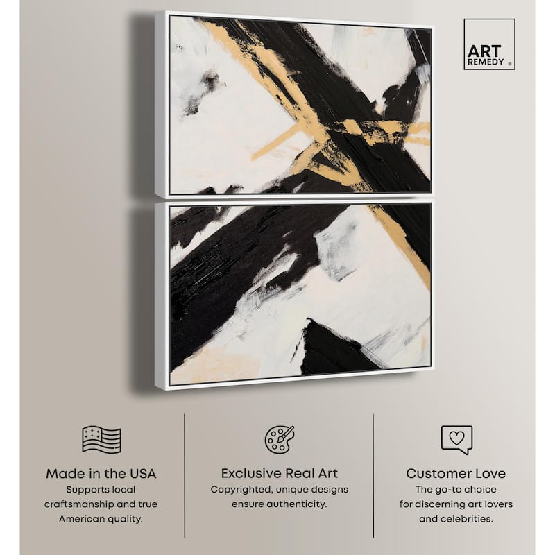 Weight of Black III Canvas Set of 2 by Art Remedy