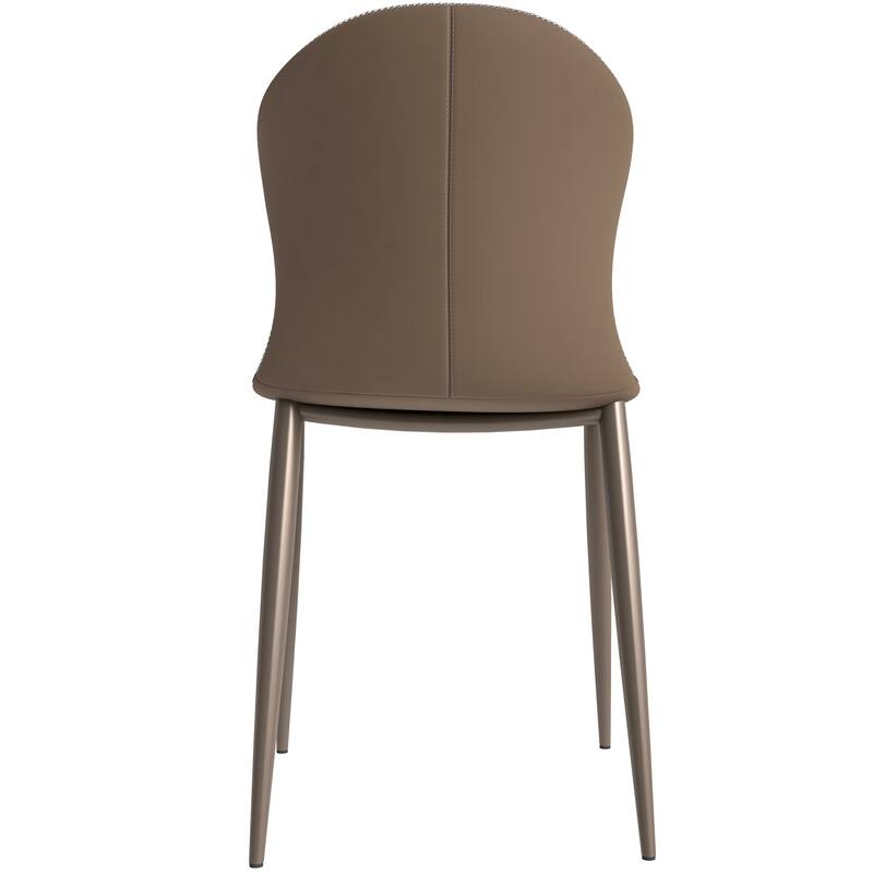 Upholstered Dining Chair in Fabric with Iron Legs Mosaic Series Set of 2