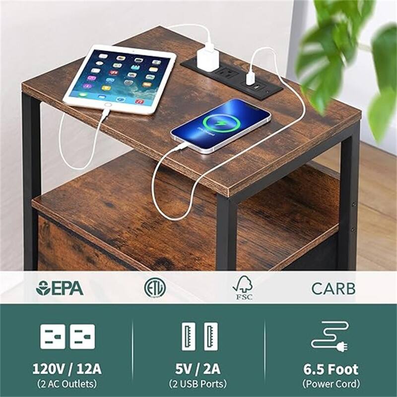 Nightstand with Charging Station