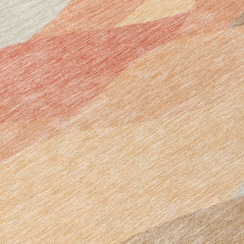 Machine Washable Indoor/ Outdoor Modern Horizon Chantille Rug