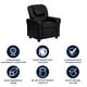 preview thumbnail 2 of 189, Contemporary Kids Recliner with Cup Holder and Headrest - 24"W x 21.5" - 36.5"D x 27"H