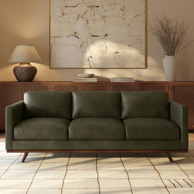 Poly & Bark Nolita 85" Sofa - Full Grain Genuine Italian Leather