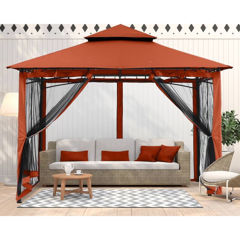 ABCCANOPY Patio Outdoor Gazebo for Double Roof Soft Canopy
