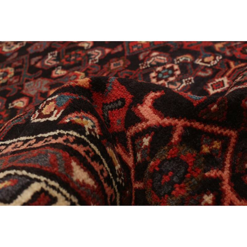 ECARPETGALLERY Hand-knotted Andelz Black, Red Wool Rug - 3'9 x 13'0
