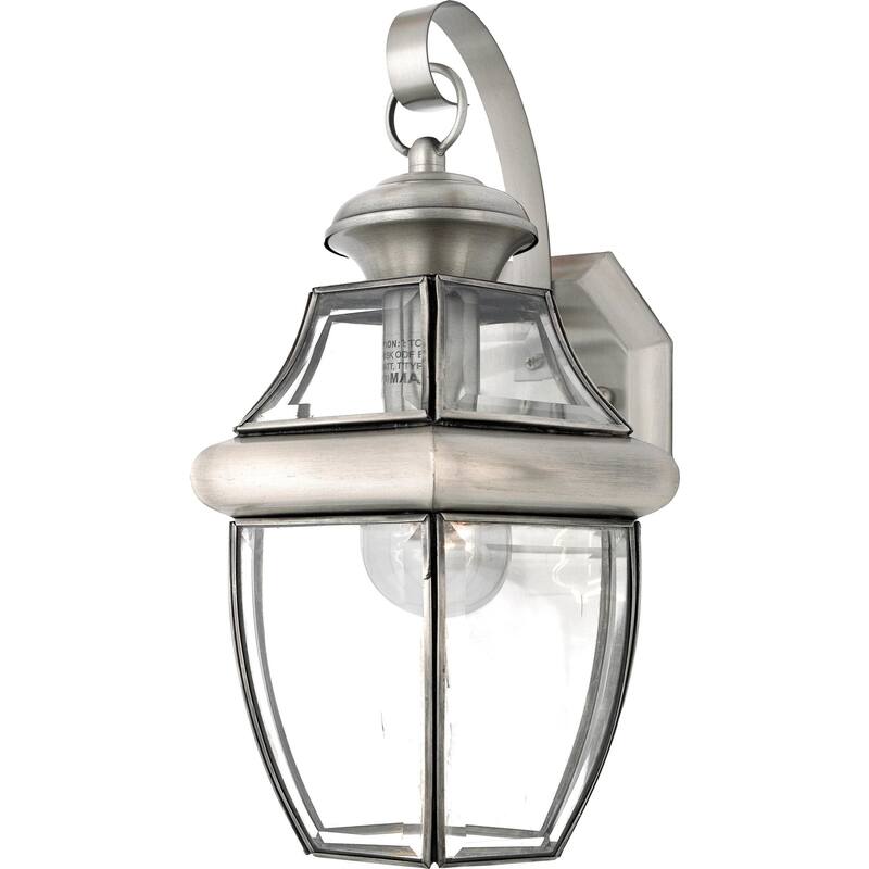 Roseto Gaines 1 Light 14" Tall Outdoor Wall Sconce with Clear Glass - Pewter
