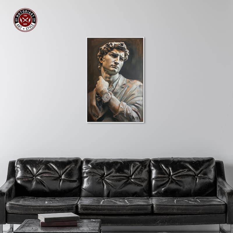 Notoriart Classy Sculpture Framed Men Style 1 Piece Canvas Wall Art