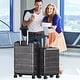 preview thumbnail 5 of 15, 3-Piece Hardshell Luggage Set with TSA Lock YKK Zippers Aluminum Telescopic Handle and Spinner Wheels Durable PC+ABS Suitcase