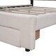 preview thumbnail 10 of 9, Queen Size Upholstered Platform Bed with Storage Drawer, LED Lights, and USB Ports