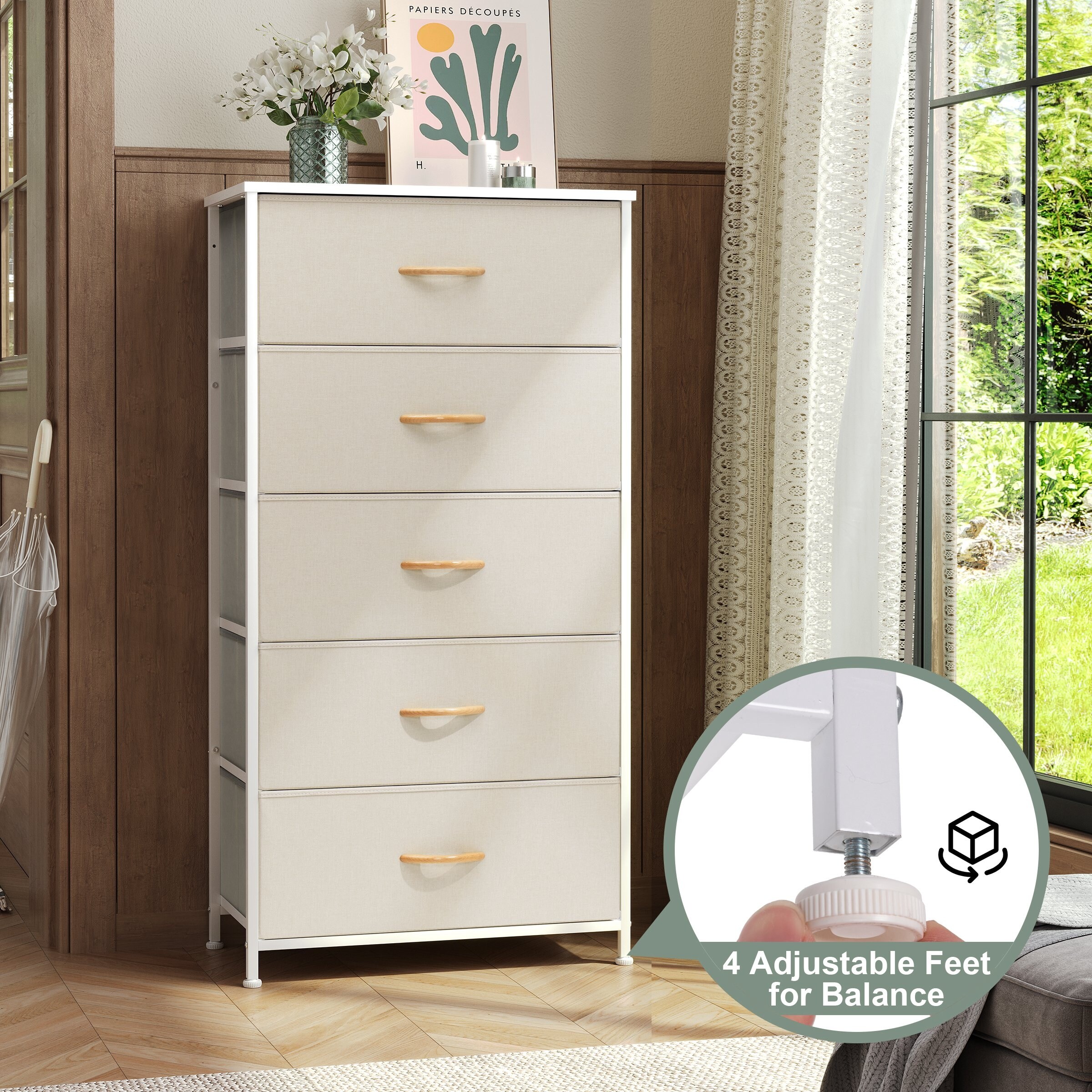 Vertical dresser top storage tower