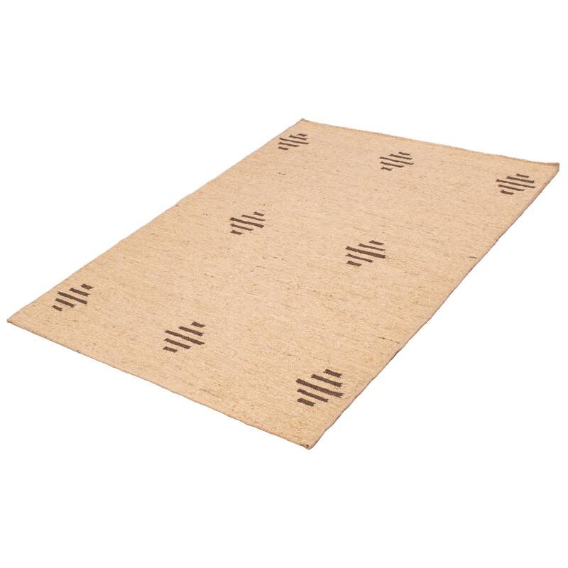 Marrakech Beige Kilim 5'2" x 7'6" - 5'2 x 7'6
