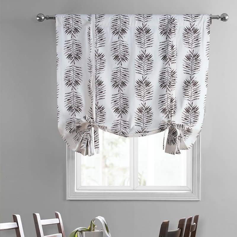 Exclusive Fabrics Sago Printed Cotton Tie-Up Window Shade (1 Panel)