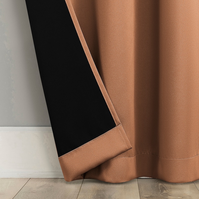 Sun Zero Sheridan Dual-Sided Magnetic Closure Total Blackout Grommet 2-Piece Curtain Panel Pair