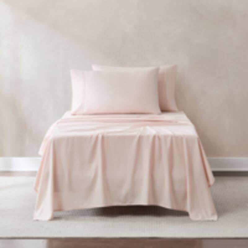 Lush Decor Verona Solid Sheet Set - Peach - Twin