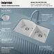 preview thumbnail 3 of 17, Karran Undermount Quartz 32 in. 60/40 Double Bowl Kitchen Sink Kit