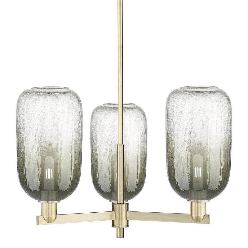 Innovations Lighting 716-3CR-17-18 Brookhaven Cloche Chandelier - Antique Brass / Slate