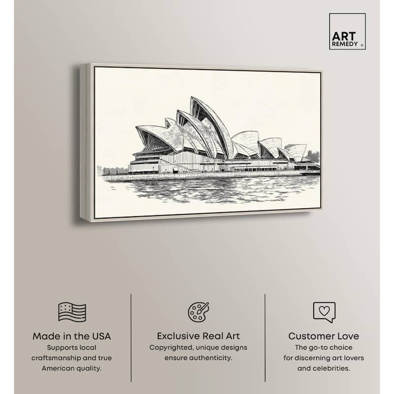 Sails of Sydney Canvas by Art Remedy