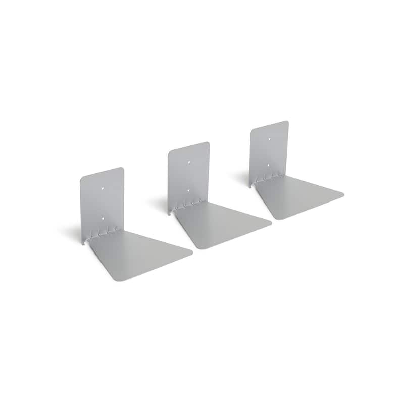Umbra Conceal Three Piece 5 1/2 Inch Wide Steel Wall Shelf Set by - Silver