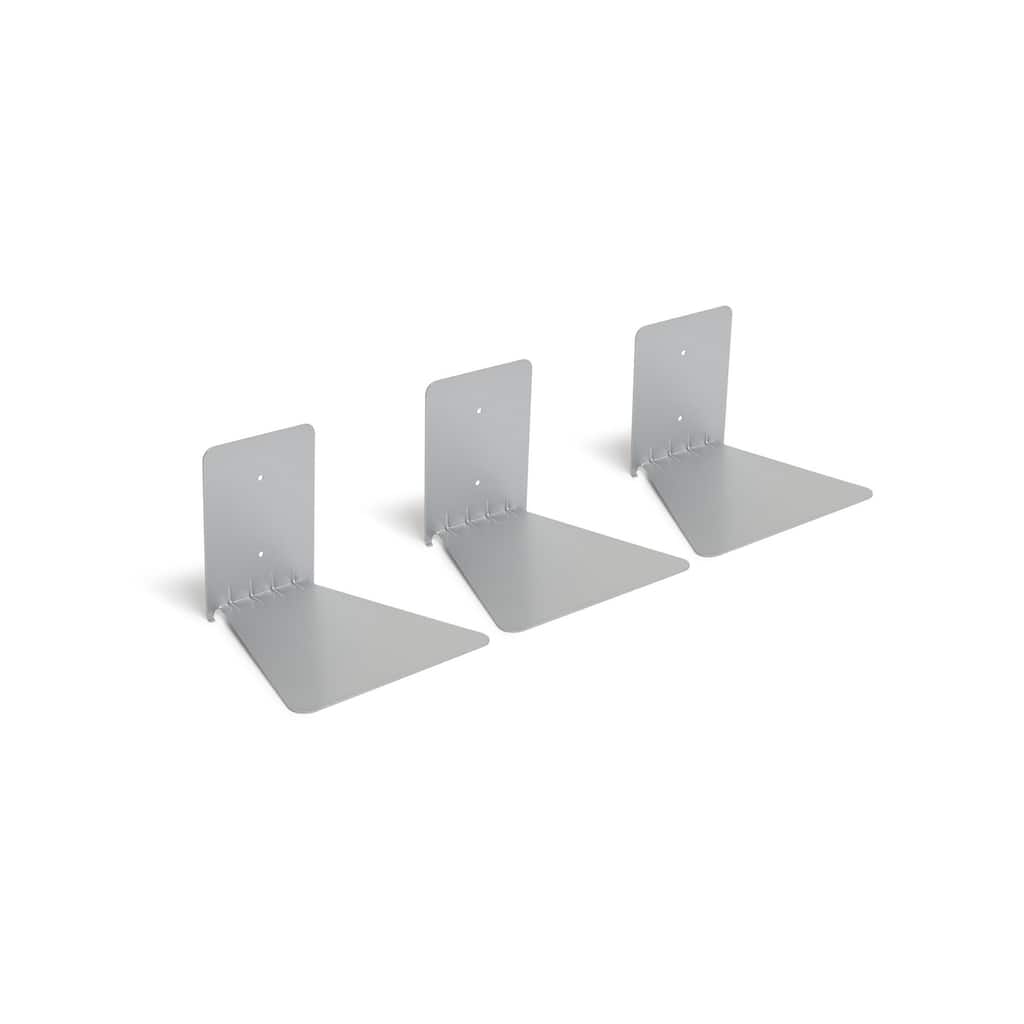 Umbra Conceal Three Piece 5 1/2 Inch Wide Steel Wall Shelf Set by