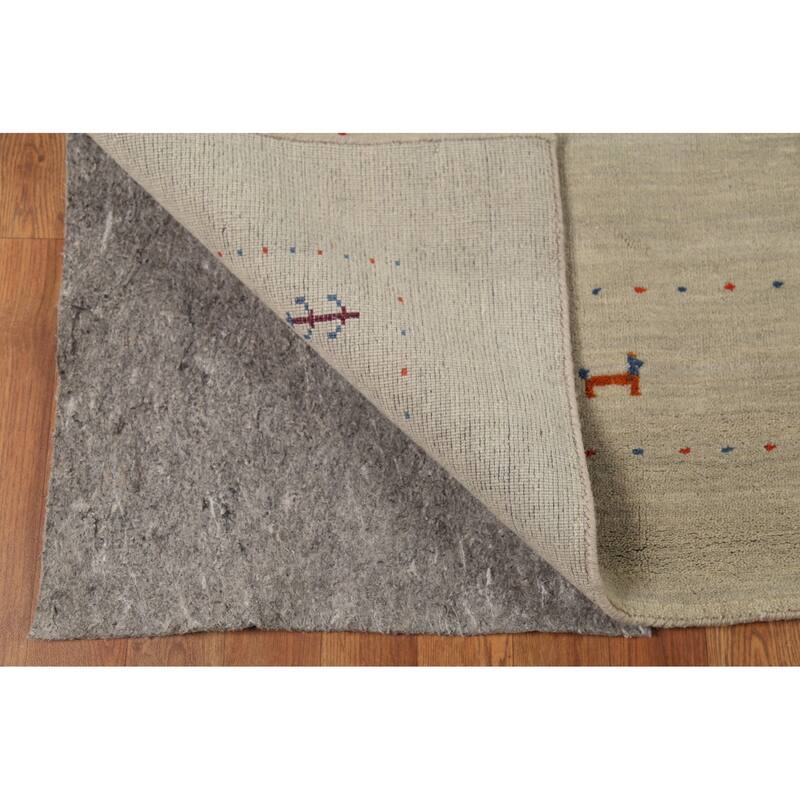 Tribal Gabbeh Indian Area Rug Handmade Contemporary Wool Carpet - 5'4"x 7'4"