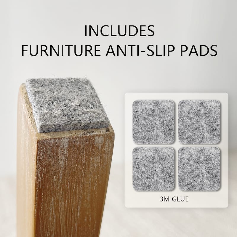 Linen Upholstered Armchair with Solid Wood Legs(Set of 4)