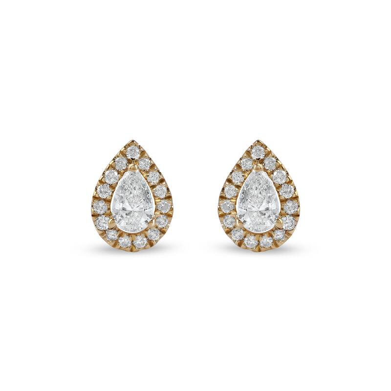 10k Gold 1/3ct TDW Diamond Pearl Stud Earrings for Women