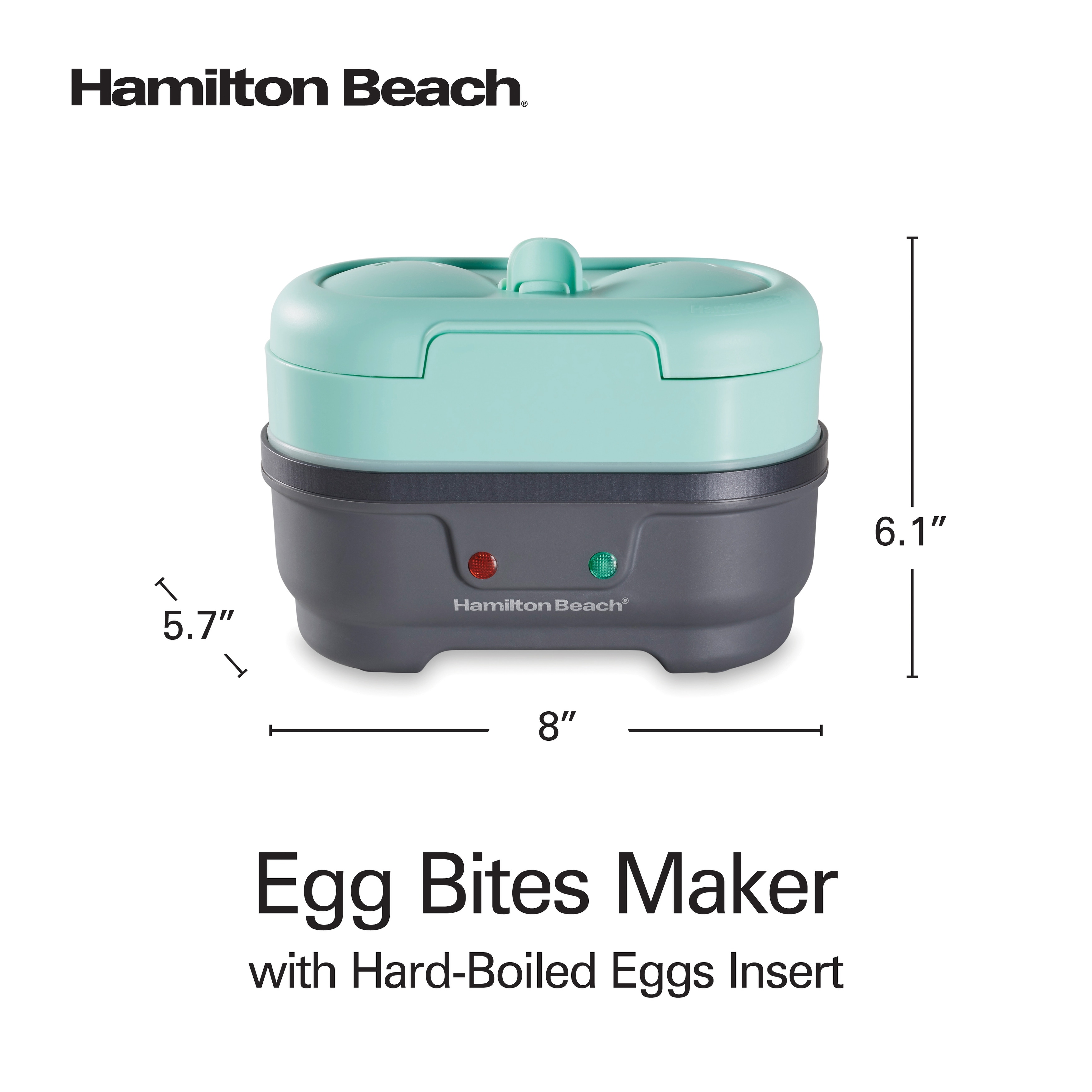 Hamilton Beach Eggbites 2-Egg Grey and Yellow Egg Bite and Poached