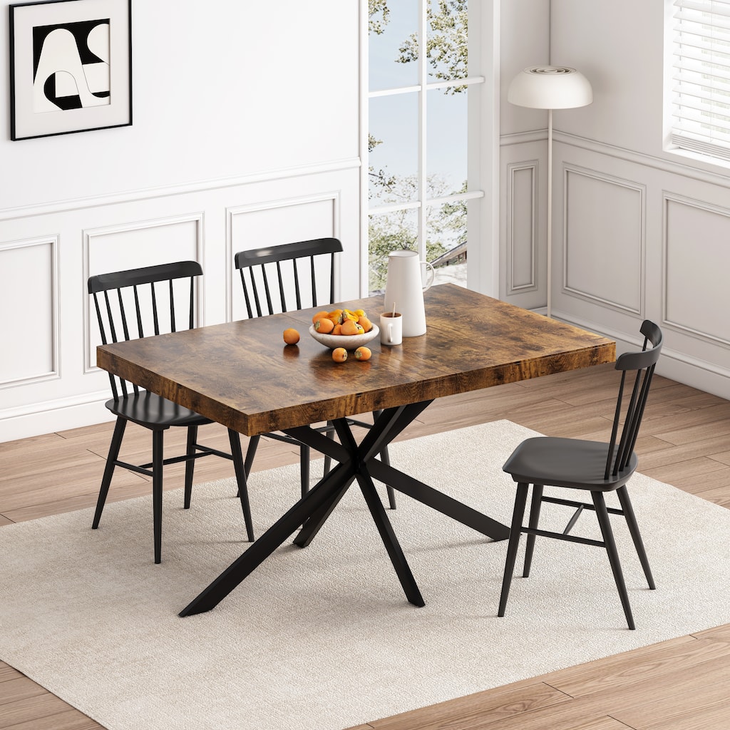 55.11"-70.86" Retro Rectangular Stretch Dining Table