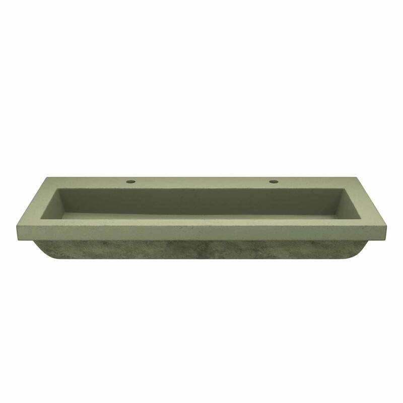 Native Trails Trough 48" NativeStone Drop In Bathroom Sink with 2