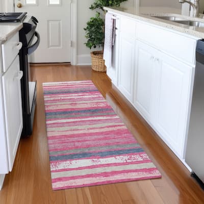 Premium Washable Super Soft Stripe Mayfield Rug